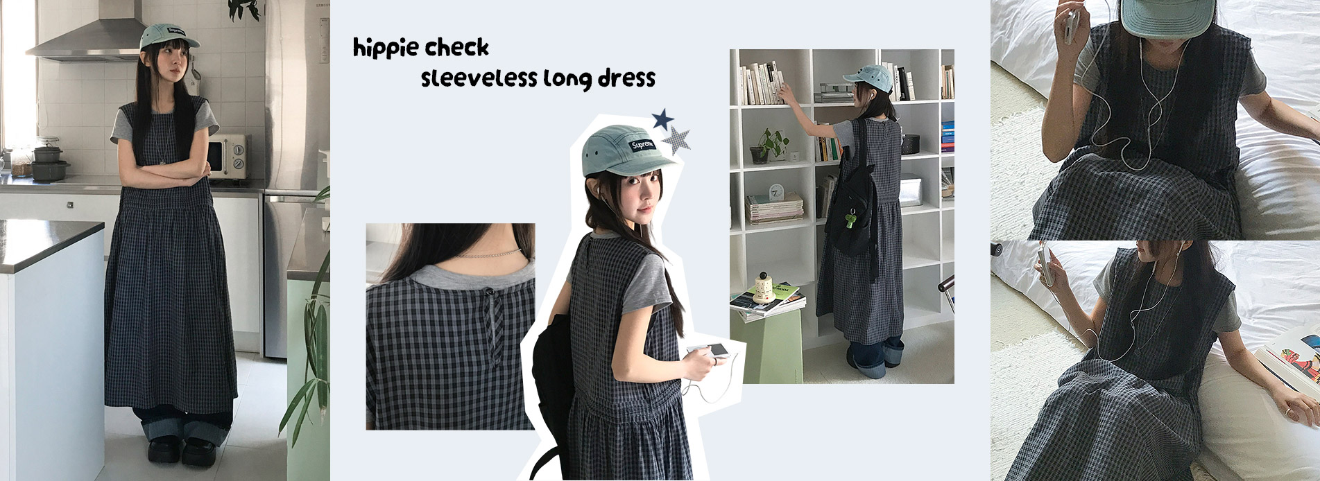히피잔체크나시롱원피스