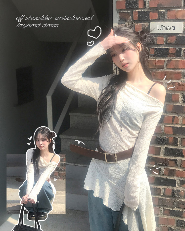 오프숄더언발레이어드원피스